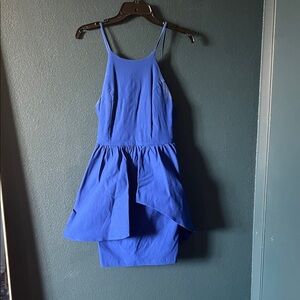 Elegant Blue Sleeveless Dress